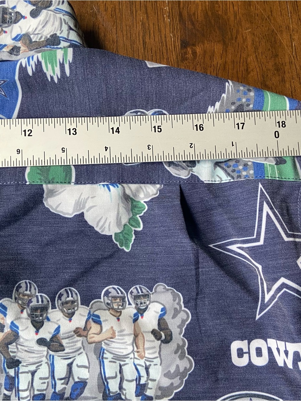 Reyn Spooner NFL Dallas Cowboys Hawaiian Aloha Shirt Mens M Blue Americas Team - Picture 7 of 8
